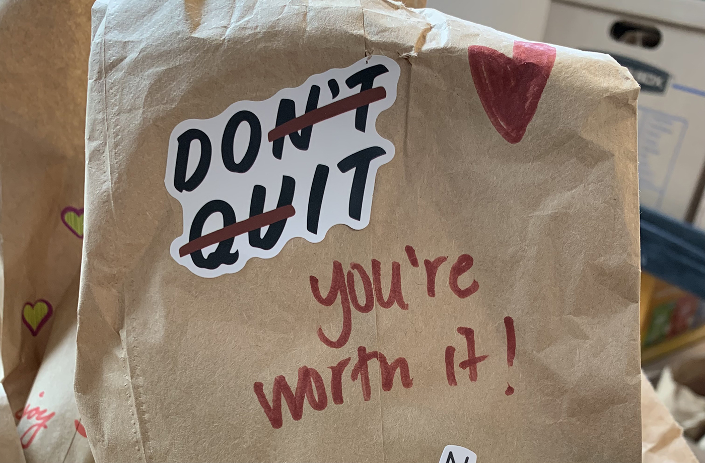 sack lunch don't quit Optimism solve homelessness