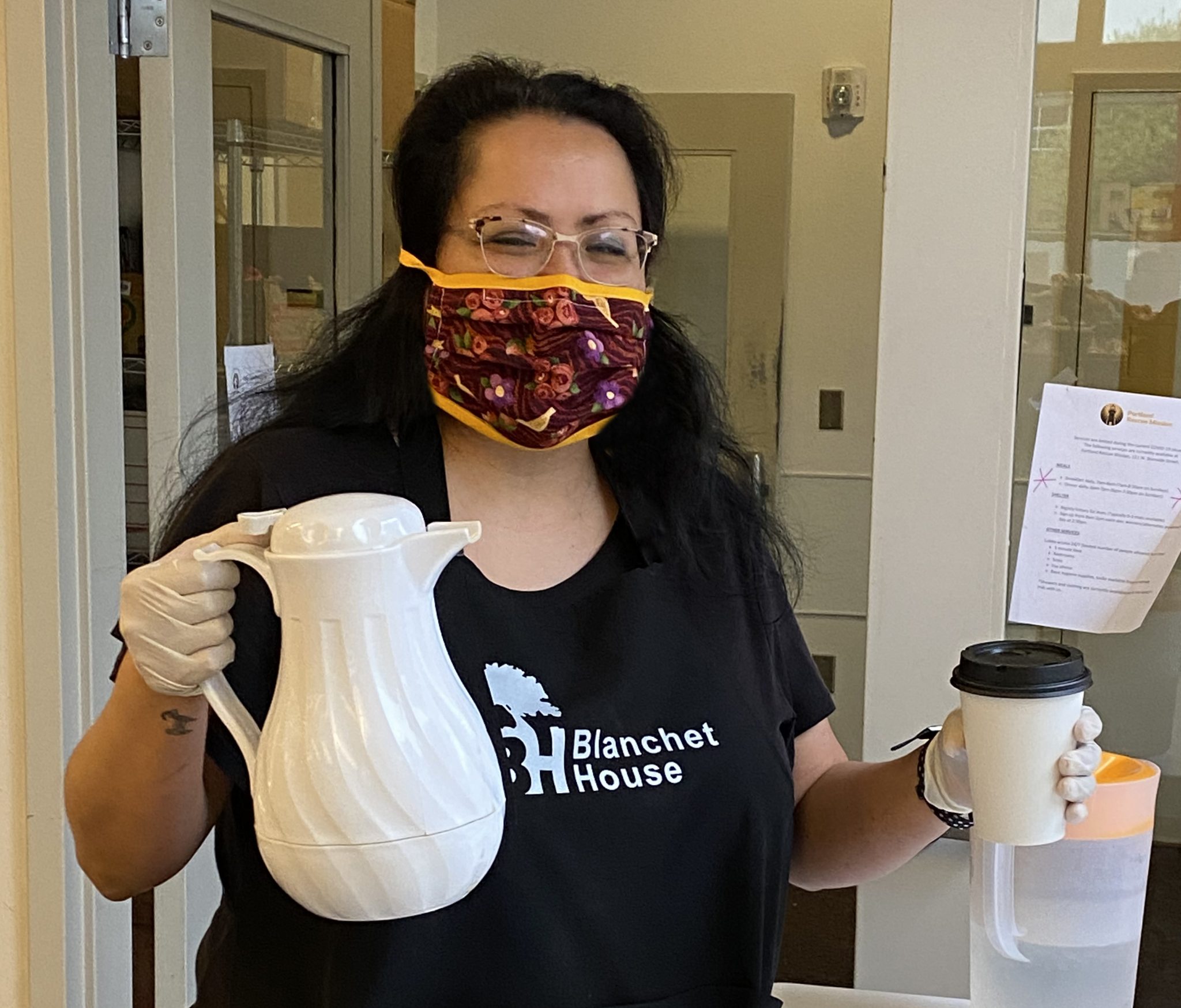 Stacee Scott Volunteers at Blanchet House in Portland, Oregon